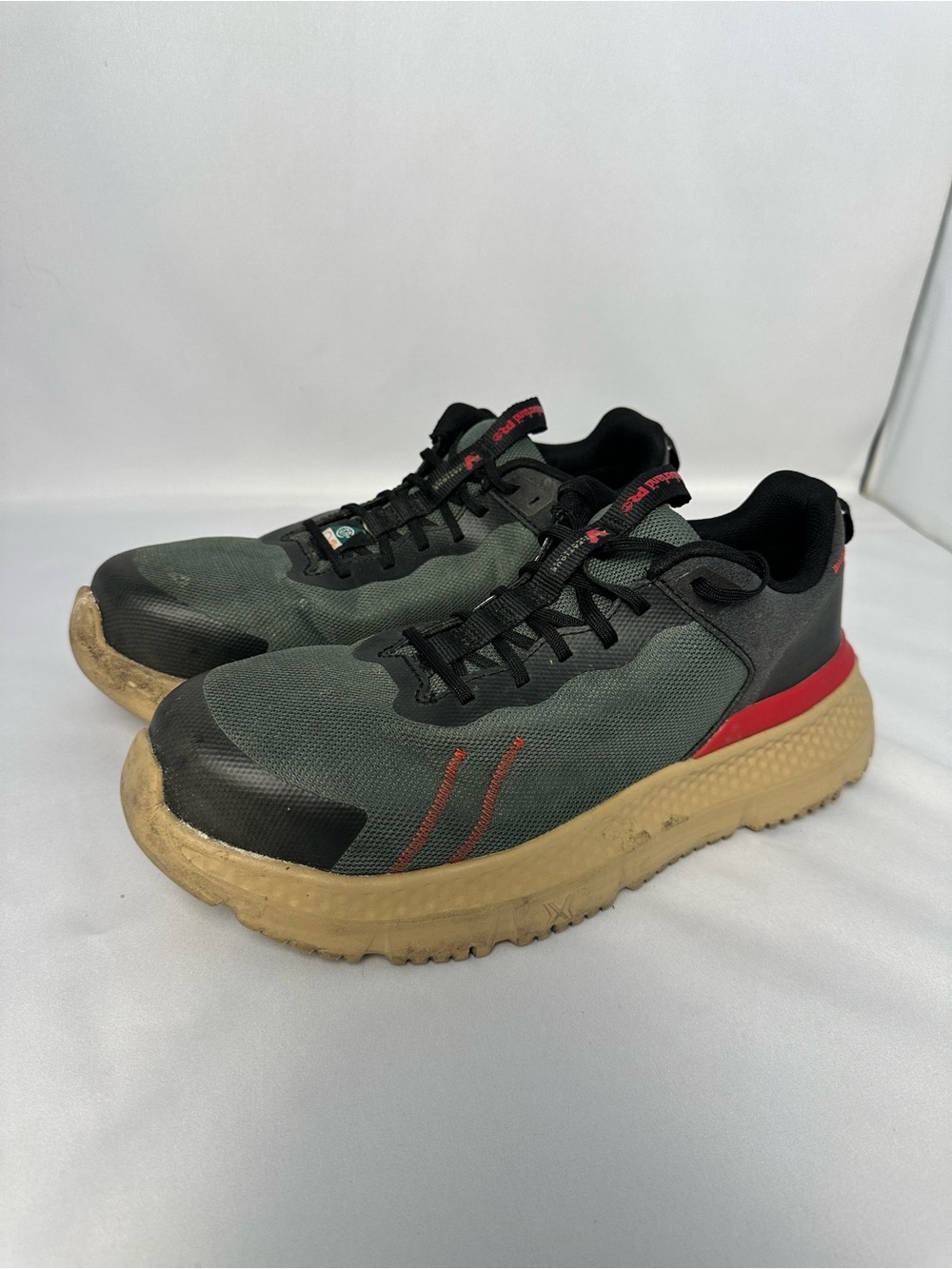 Timberland Pro Setra Composite Safety Toe Green /Tan Men’s 8W Athletic Work